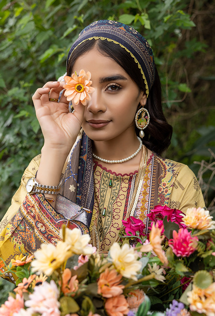 IRIS DIGITAL PRINTED EMBROIDERY LAWN-RS-03