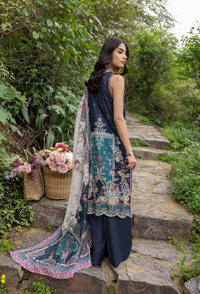 IRIS DIGITAL PRINTED EMBROIDERY LAWN-RS-10