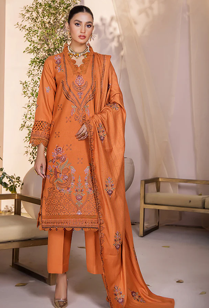 JAHAN-E-SUKHAN PEACH EMBROIDERY COLLECTION-JS-09