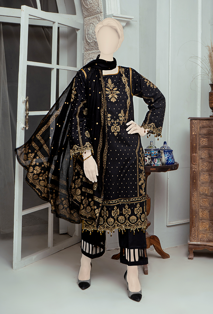 SEHAR COLLECTION-EMBROIDERED SELF JACQUARD -SH-03