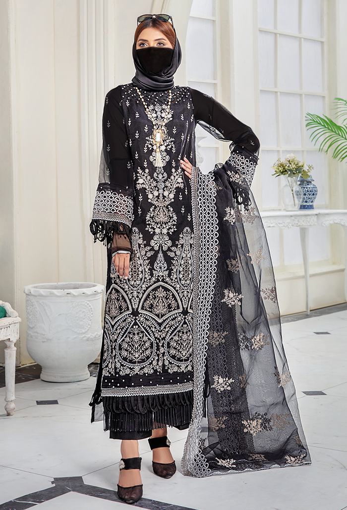 HAZEL-EMBRODERED ORGANZA COLLECTION-HZ-01