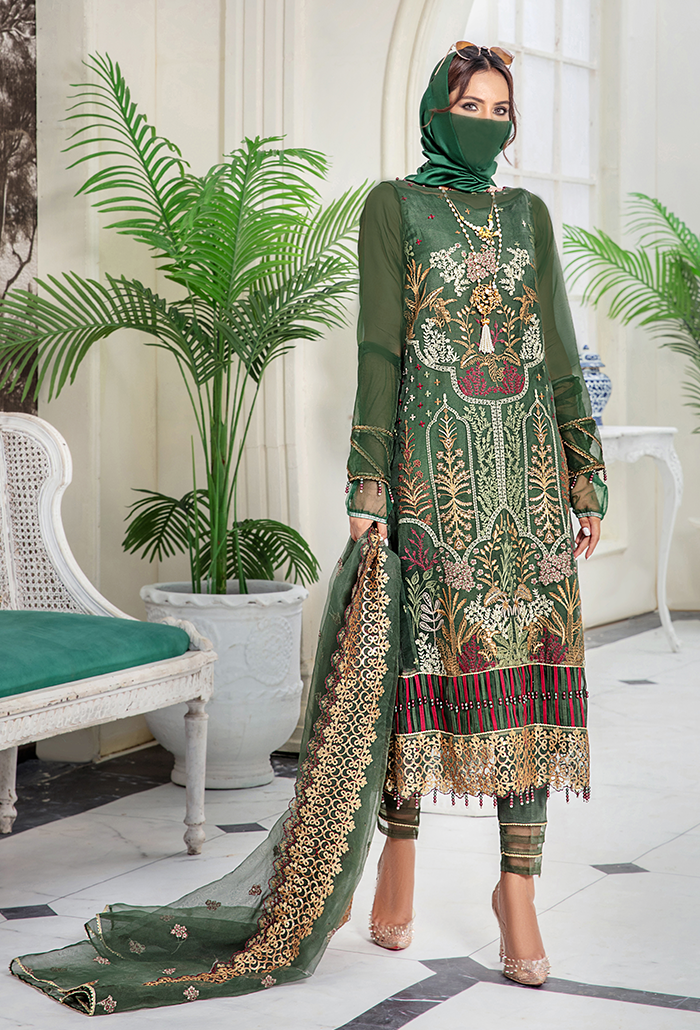 HAZEL-EMBRODERED ORGANZA COLLECTION-HZ-06