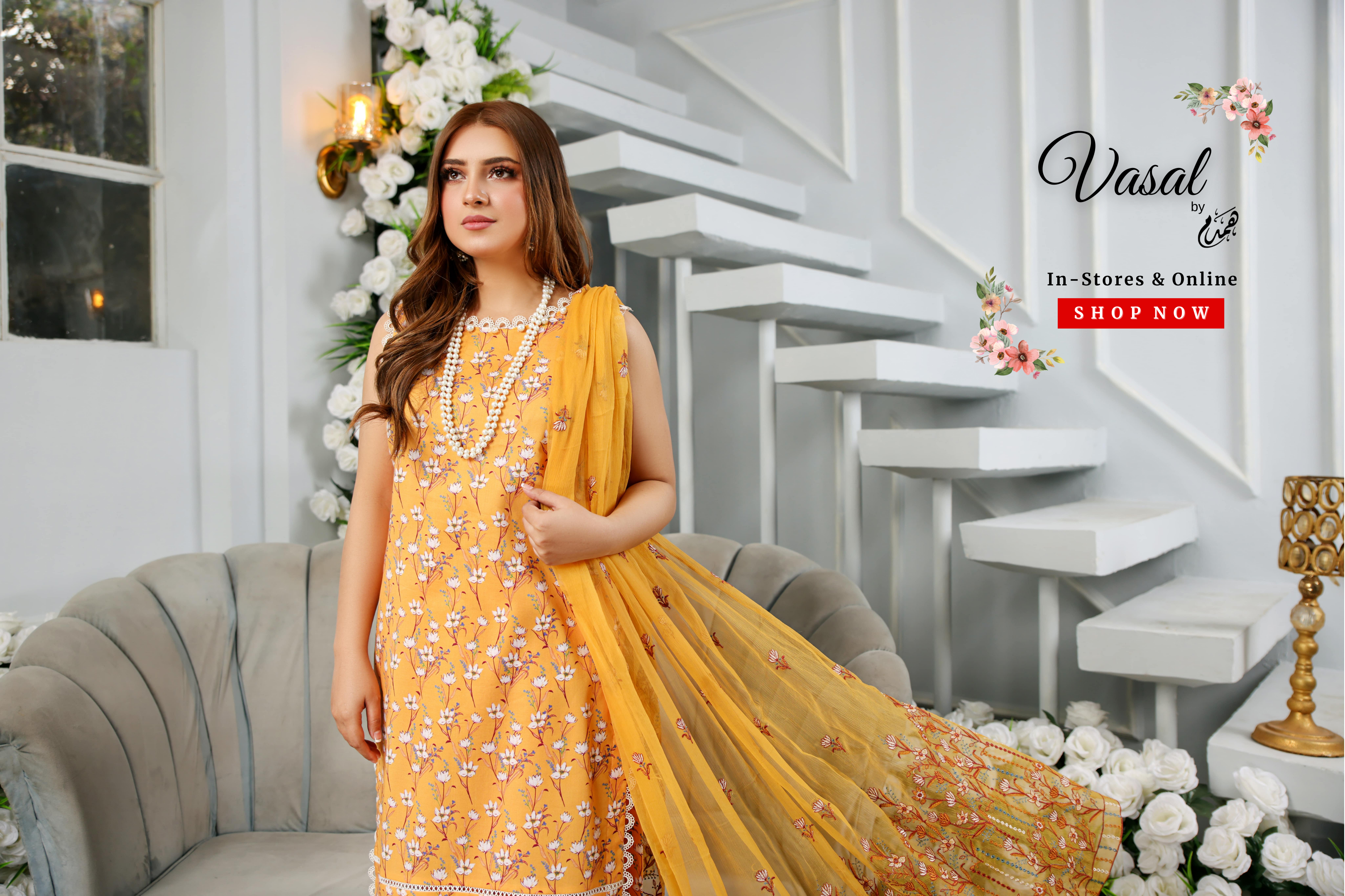 VASAL-PRINT+EMBROIDERED LAWN COLLECTION
