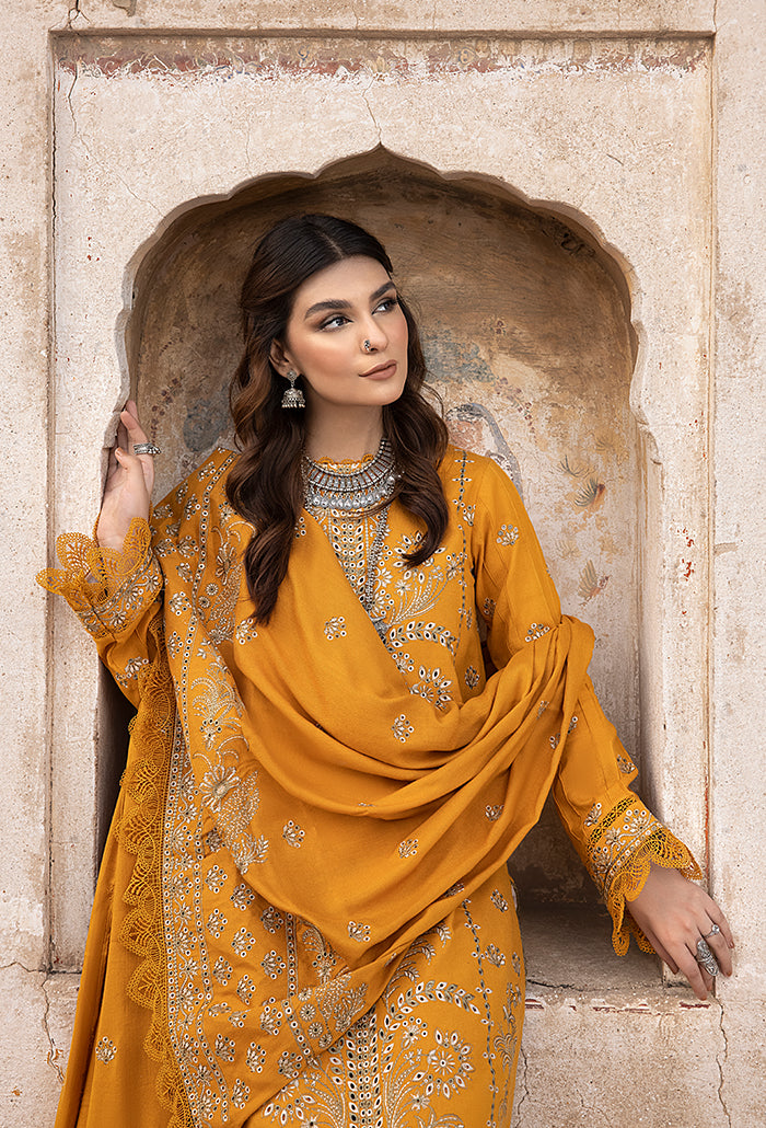VASAL EMBROIDERY PEACH LEATHER WOOL COLLECTION