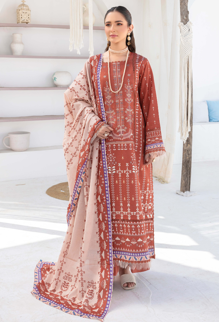 Embroidered Lawn - D03