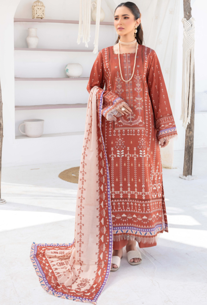 Embroidered Lawn - D03