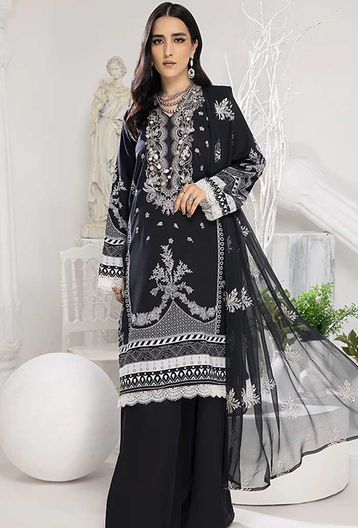 Monochrome Digital Printed Lawn collection-07