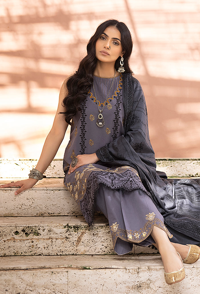 Onora By Humdum Embroidered Khaddar Suit Unstitched 3 Piece HD24O D-07 - Winter Collection