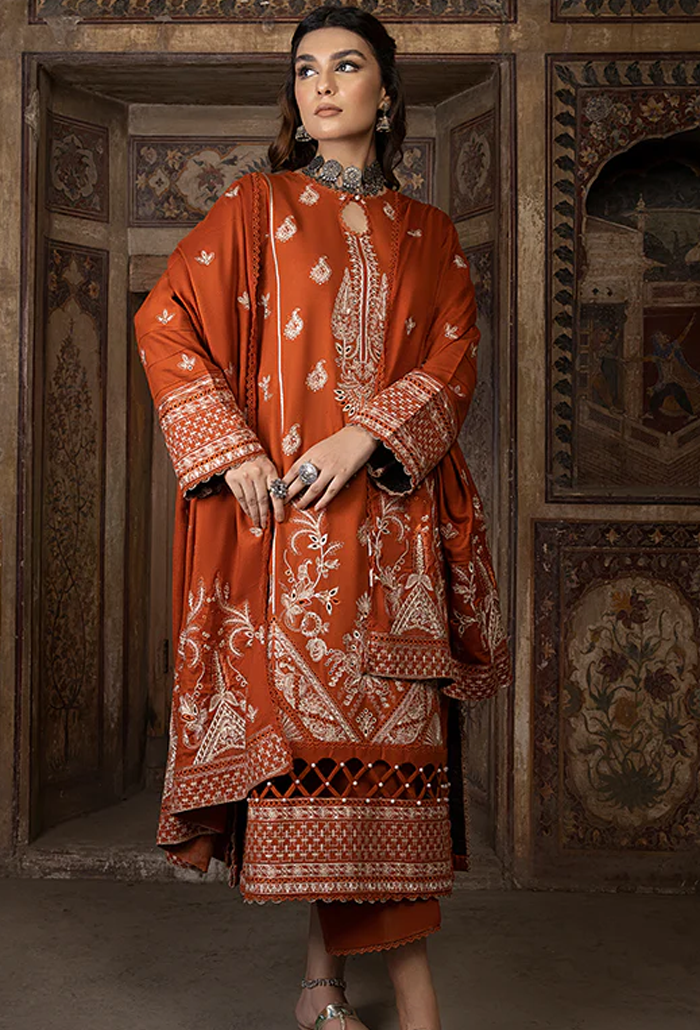 Vasal embroidery peach leather wool collection-02