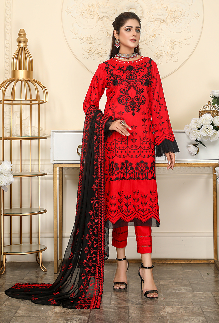 Humdum Collection HUES -EMBROIDERED VISCOSE COLLECTION-HU-01 – Humdum